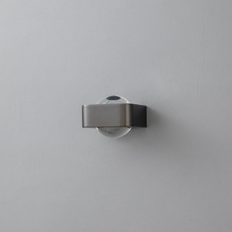 Scandinavian Stainless Steel Glass LED Wall Sconce Lamp