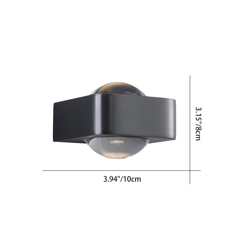Scandinavian Stainless Steel Glass LED Wall Sconce Lamp