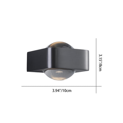 Scandinavian Stainless Steel Glass LED Wall Sconce Lamp