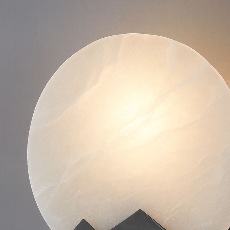 Nordic Round Copper Marble 1-Light Wall Sconce Lamp
