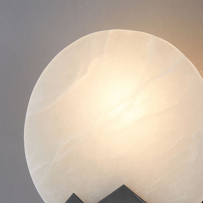 Nordic Round Copper Marble 1-Light Wall Sconce Lamp