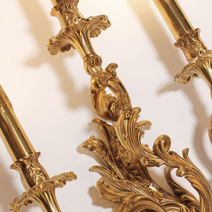 European Candle Copper 2/3 Light Wall Sconce Lamp
