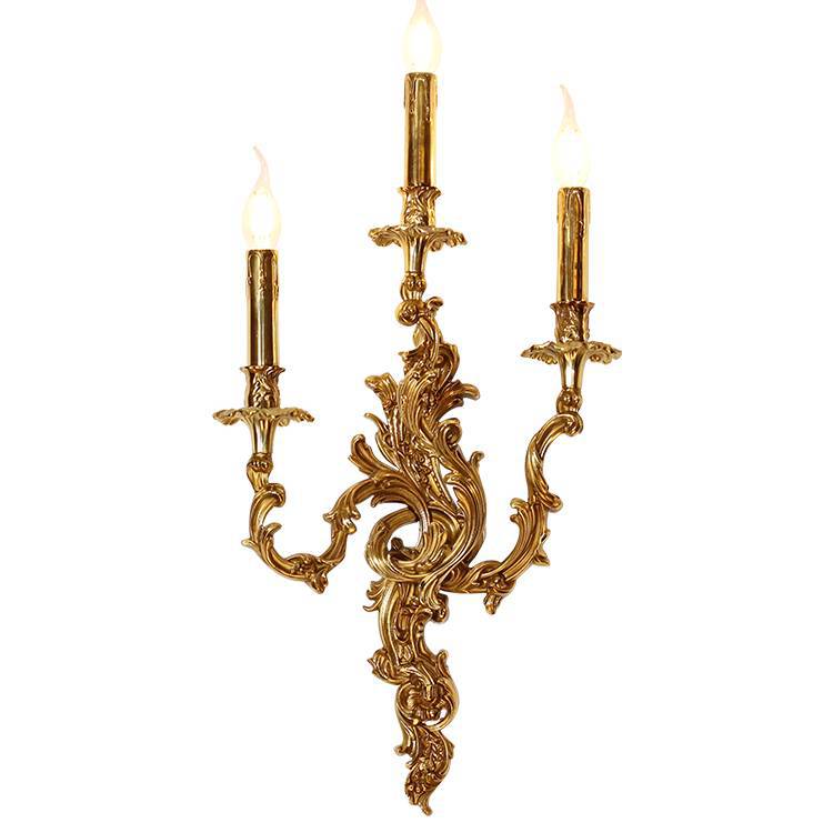 European Candle Copper 2/3 Light Wall Sconce Lamp