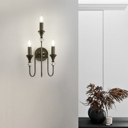 Modern Luxury Candle Copper 1/2/3 Light Wall Sconce Lamp