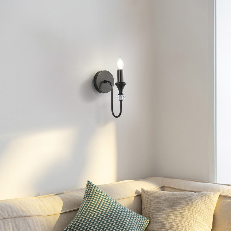 Modern Luxury Candle Copper 1/2/3 Light Wall Sconce Lamp