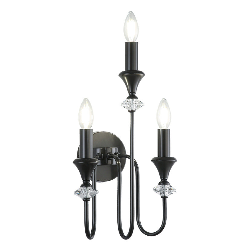 Modern Luxury Candle Copper 1/2/3 Light Wall Sconce Lamp