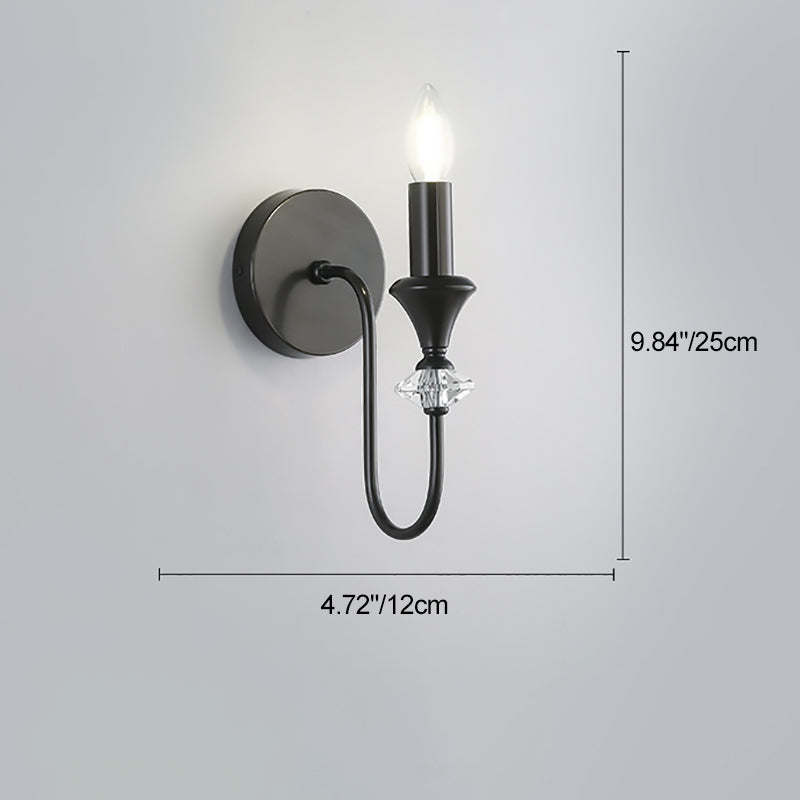 Modern Luxury Candle Copper 1/2/3 Light Wall Sconce Lamp