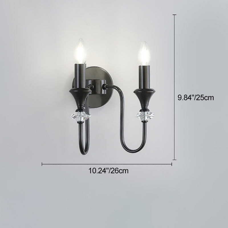 Modern Luxury Candle Copper 1/2/3 Light Wall Sconce Lamp