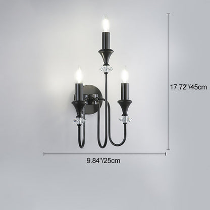 Modern Luxury Candle Copper 1/2/3 Light Wall Sconce Lamp