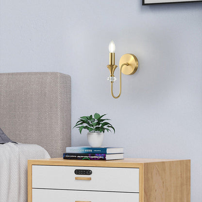 Modern Luxury Candle Copper 1/2/3 Light Wall Sconce Lamp