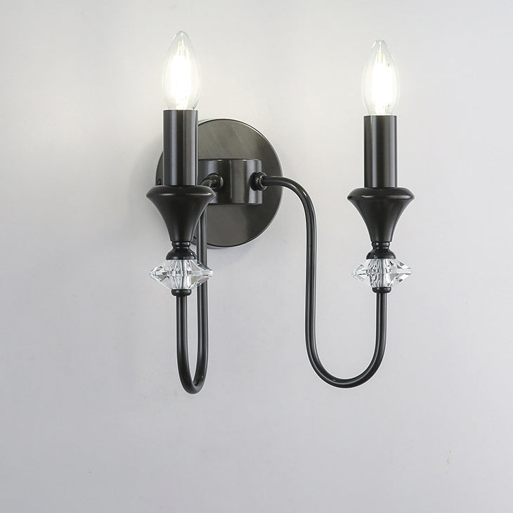 Modern Luxury Candle Copper 1/2/3 Light Wall Sconce Lamp