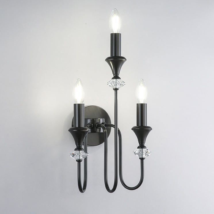 Modern Luxury Candle Copper 1/2/3 Light Wall Sconce Lamp