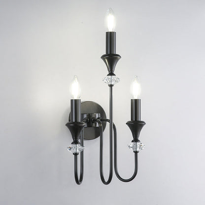 Modern Luxury Candle Copper 1/2/3 Light Wall Sconce Lamp