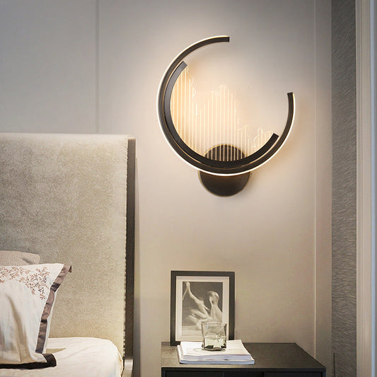 Modern Luxury Circle Copper Acrylic LED Wall Sconce Lamp