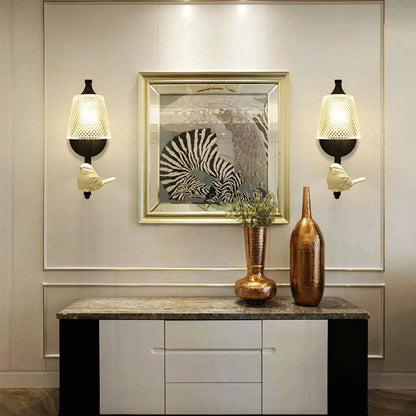 Minimalist Cylinder Iron Glass 1-Light Wall Sconce Lamp
