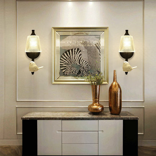 Minimalist Cylinder Iron Glass 1-Light Wall Sconce Lamp