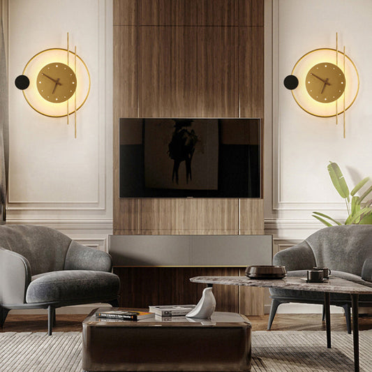 Eclectic Acrylic Black Walnut Wood LED Wall Sconce Lamp