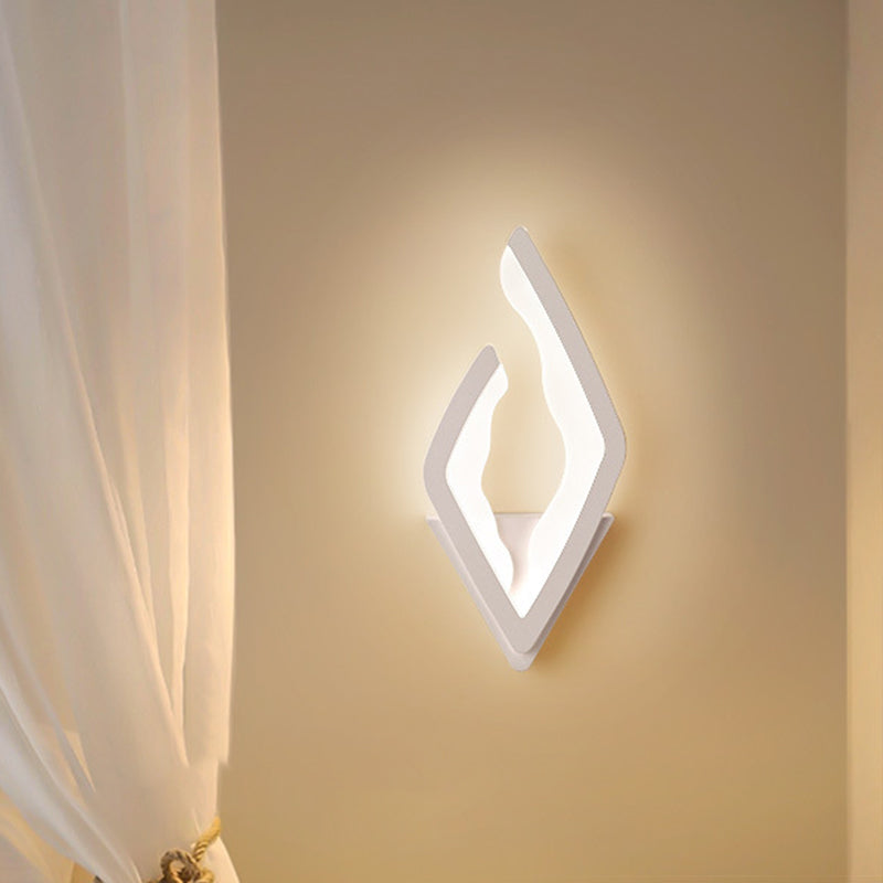 Modern Simplicity Diamond Iron Acrylic LED Wall Sconce Lamp