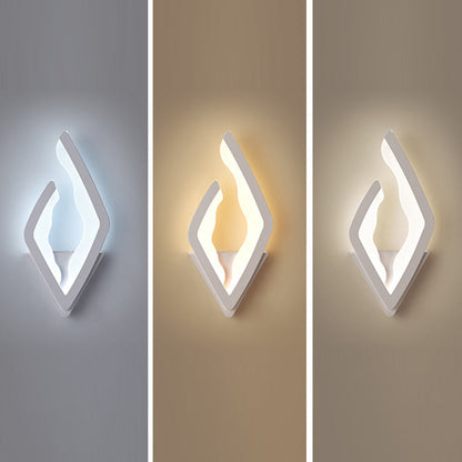 Modern Simplicity Diamond Iron Acrylic LED Wall Sconce Lamp