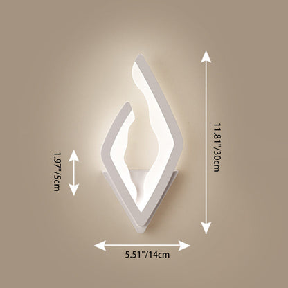 Modern Simplicity Diamond Iron Acrylic LED Wall Sconce Lamp