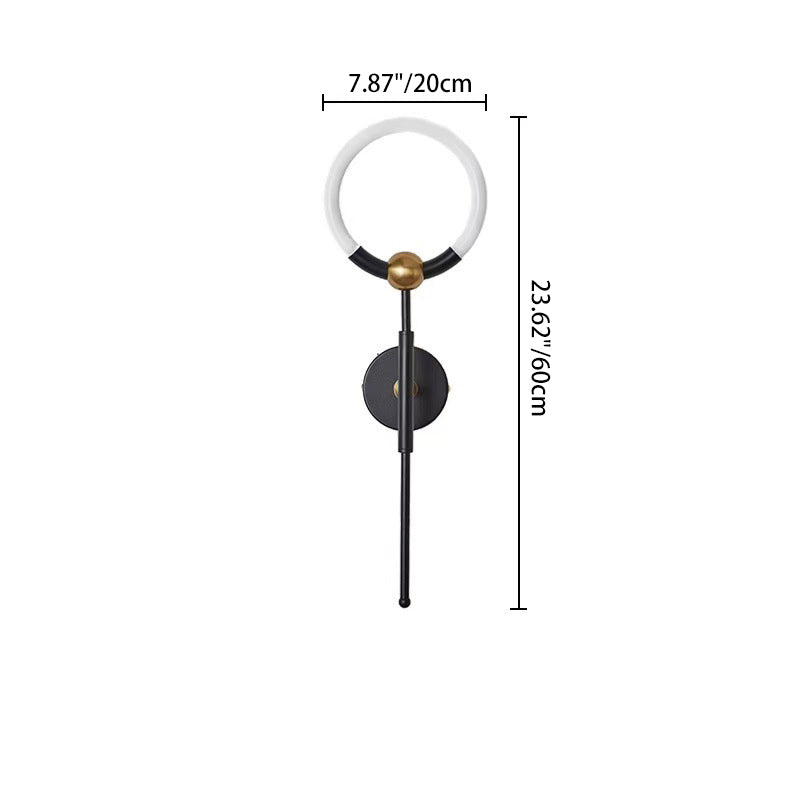 Modern Luxury Circle Iron Acrylic LED Wall Sconce Lamp