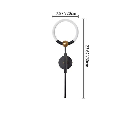Modern Luxury Circle Iron Acrylic LED Wall Sconce Lamp
