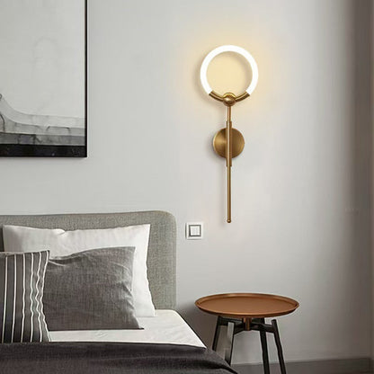 Modern Luxury Circle Iron Acrylic LED Wall Sconce Lamp