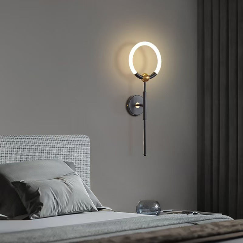 Modern Luxury Circle Iron Acrylic LED Wall Sconce Lamp