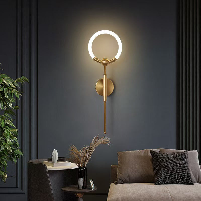 Modern Luxury Circle Iron Acrylic LED Wall Sconce Lamp