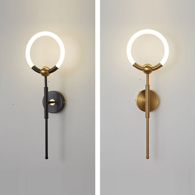 Modern Luxury Circle Iron Acrylic LED Wall Sconce Lamp
