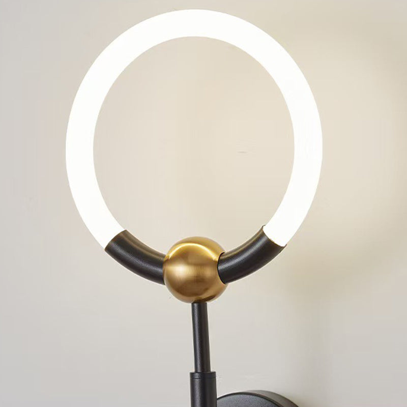 Modern Luxury Circle Iron Acrylic LED Wall Sconce Lamp