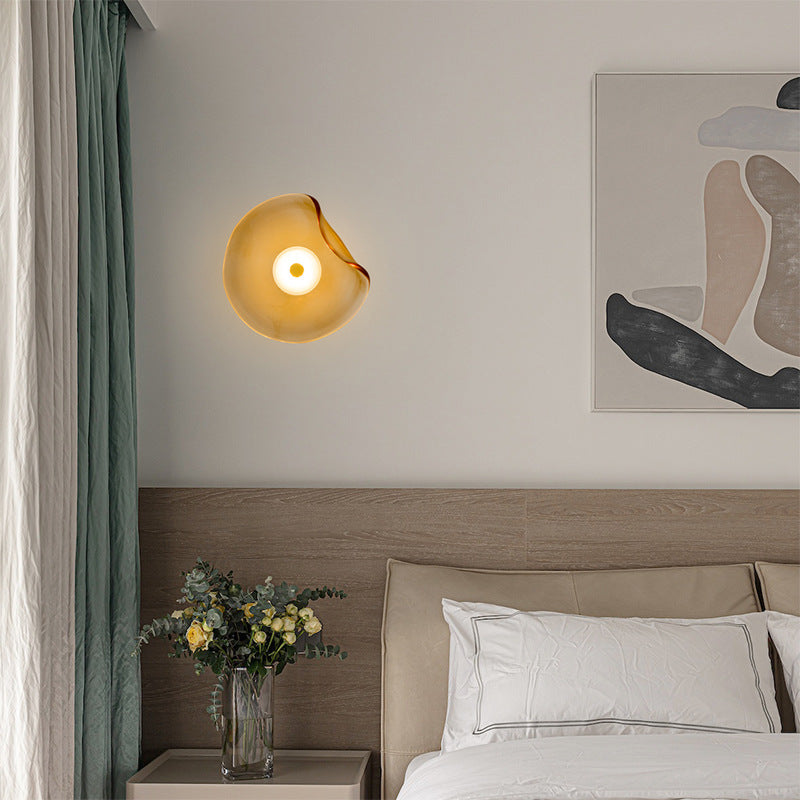 Modern Luxury Round Glass LED Wall Sconce Lamp