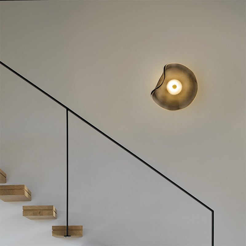 Modern Luxury Round Glass LED Wall Sconce Lamp