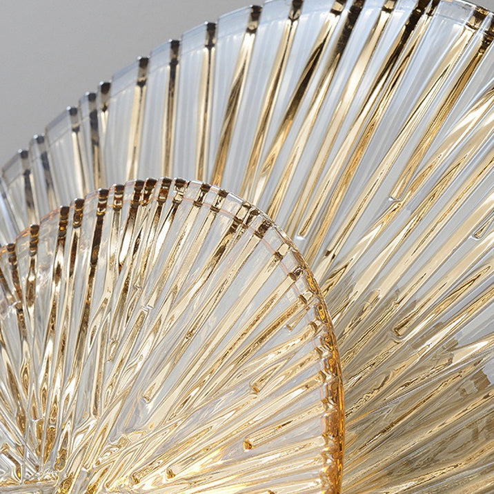 Shabby Round Copper Glass 1-Light Wall Sconce Lamp