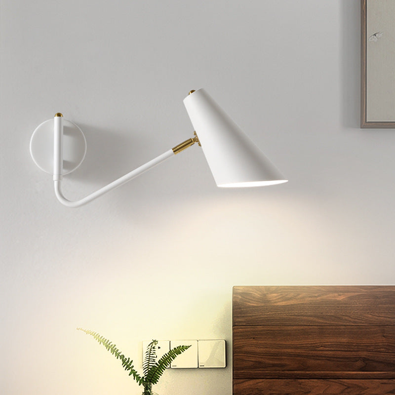 Contemporary Coastal Cone Metal 1-Light Wall Sconce Lamp