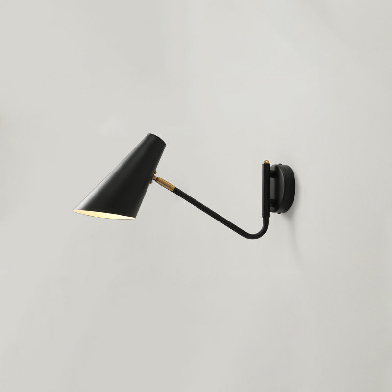 Contemporary Coastal Cone Metal 1-Light Wall Sconce Lamp