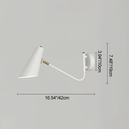 Contemporary Coastal Cone Metal 1-Light Wall Sconce Lamp
