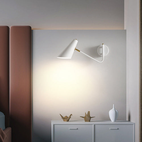 Contemporary Coastal Cone Metal 1-Light Wall Sconce Lamp