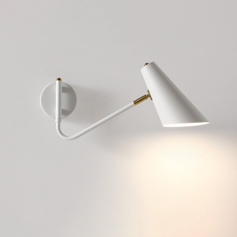 Contemporary Coastal Cone Metal 1-Light Wall Sconce Lamp