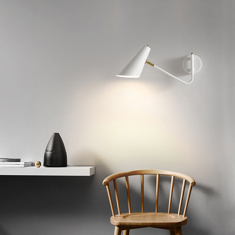 Contemporary Coastal Cone Metal 1-Light Wall Sconce Lamp