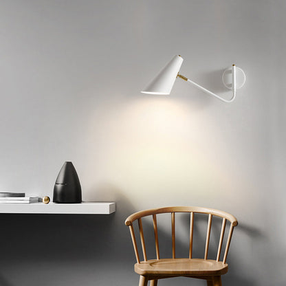 Contemporary Coastal Cone Metal 1-Light Wall Sconce Lamp