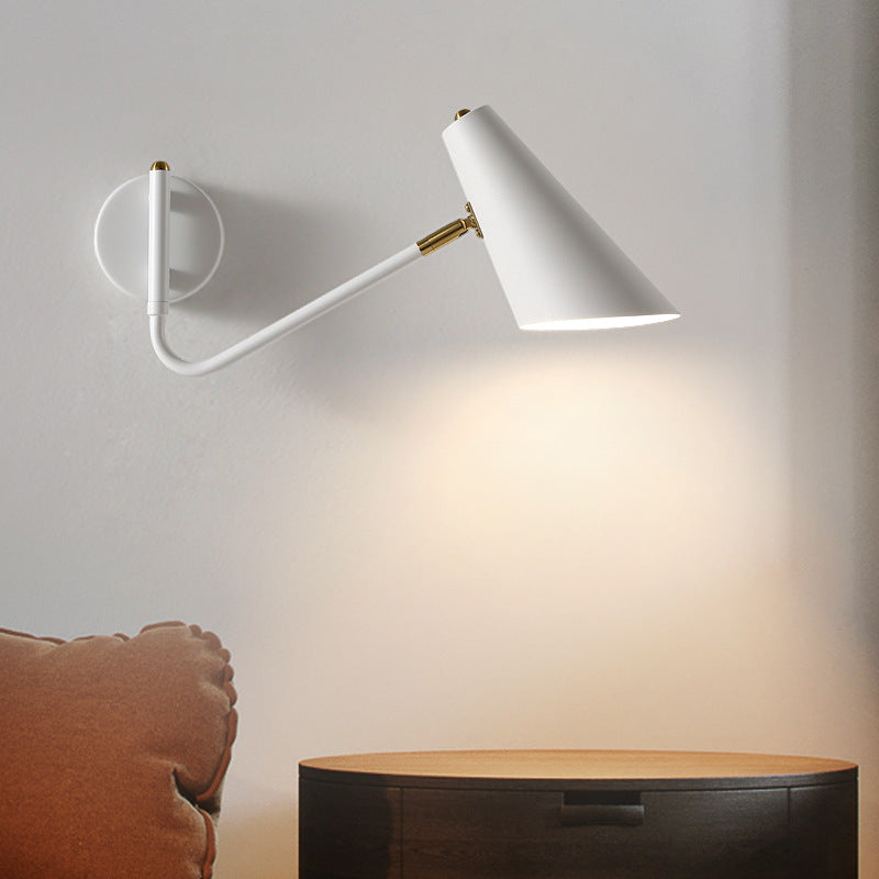Contemporary Coastal Cone Metal 1-Light Wall Sconce Lamp