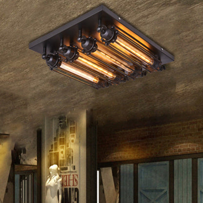 Contemporary Industrial Iron Ceiling Light