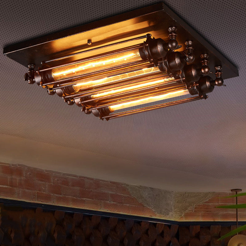 Contemporary Industrial Iron Ceiling Light