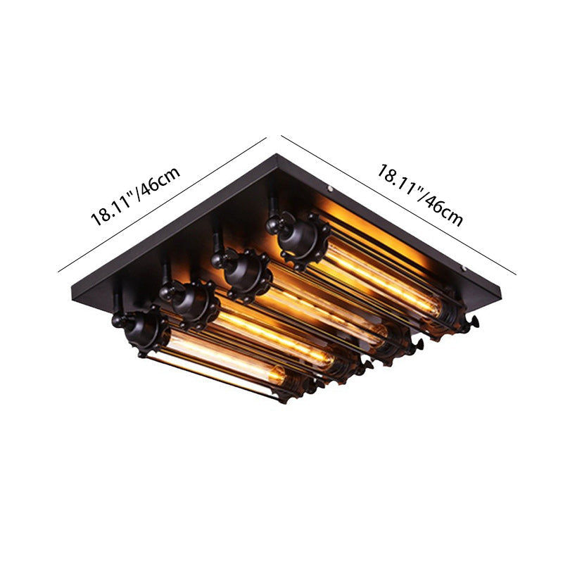 Contemporary Industrial Iron Ceiling Light