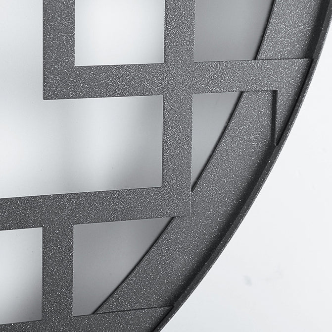 Chinese Round Stainless Steel PC LED Wall Sconce Lamp