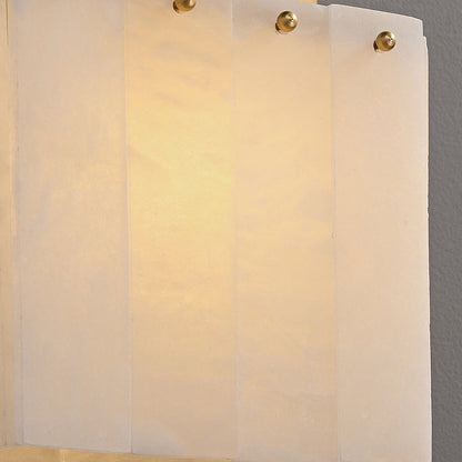 Mid-Century Cube Copper Marble 1-Light Wall Sconce Lamp
