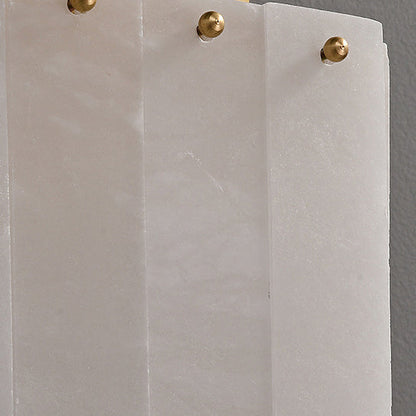 Mid-Century Cube Copper Marble 1-Light Wall Sconce Lamp