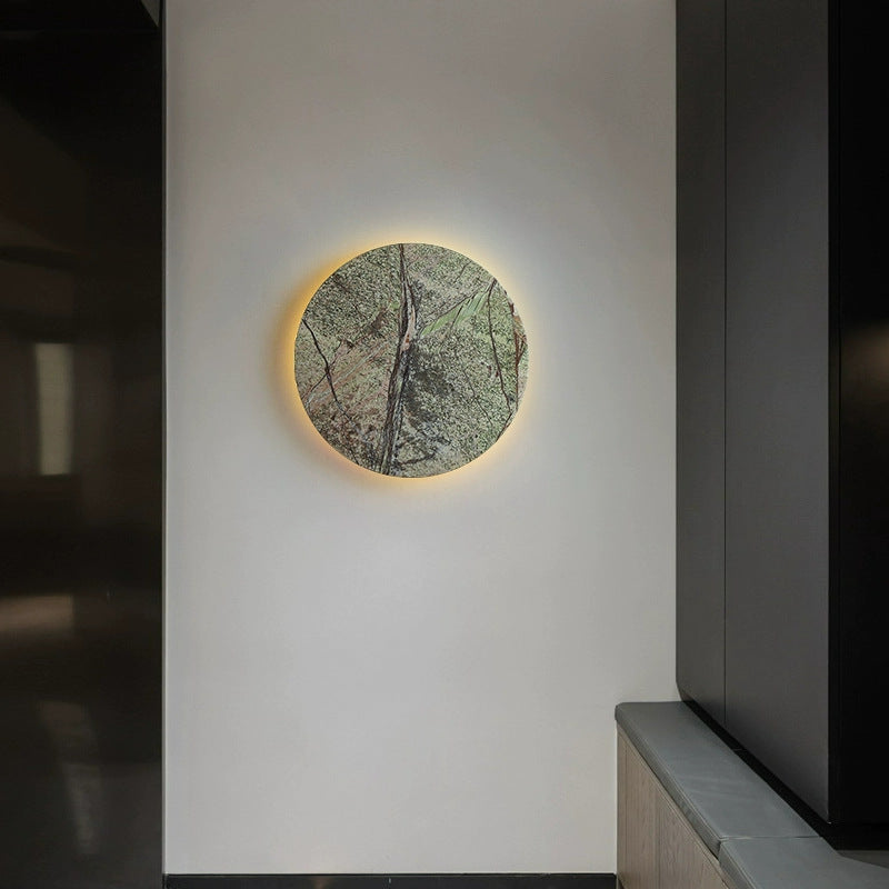 Modern Shabby Chic Round Marble LED Wall Sconce Lamp