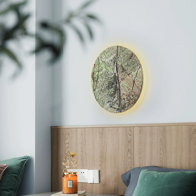 Modern Shabby Chic Round Marble LED Wall Sconce Lamp